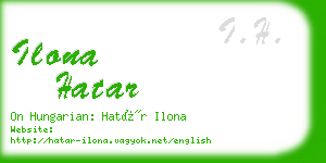 ilona hatar business card